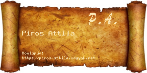 Piros Attila névjegykártya